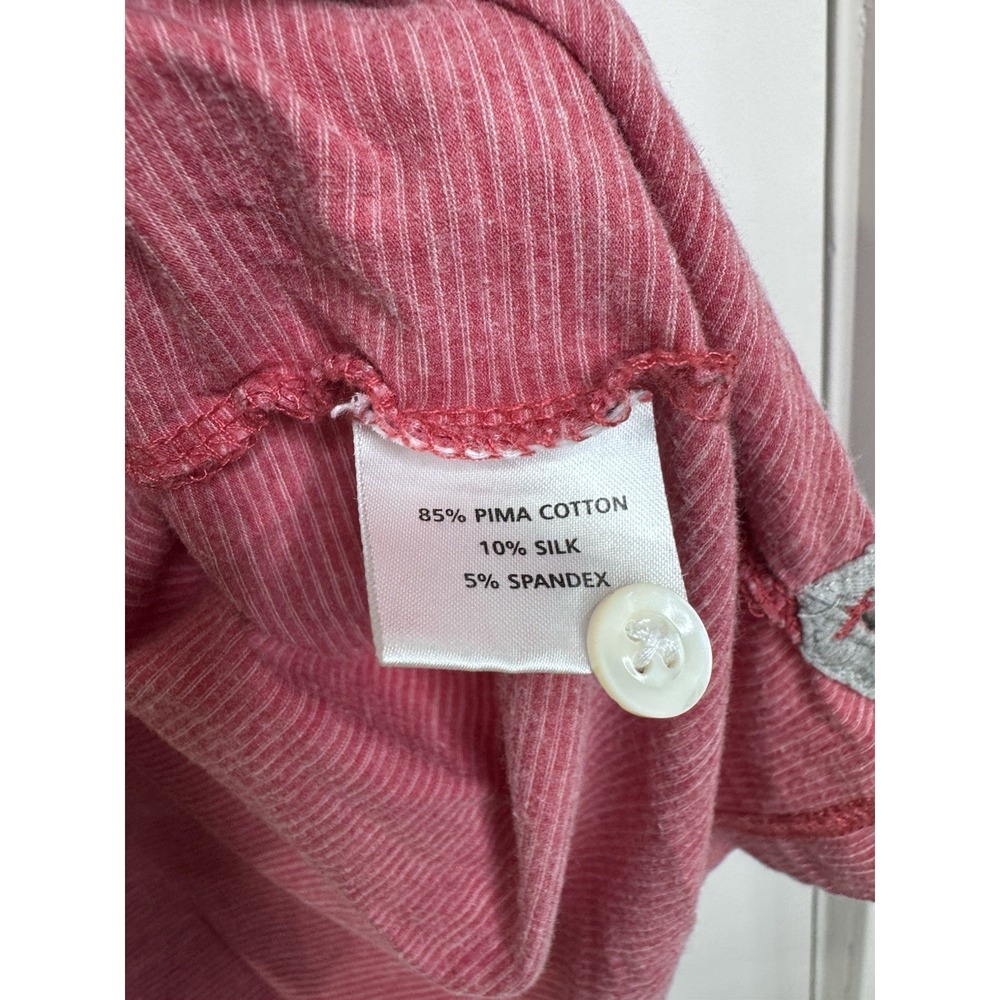 Peter Millar Polo Shirt Mens Large Pink Striped Pima Cotton Silk Golf Casual - Picture 5 of 8